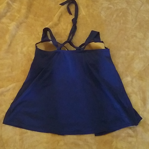 Cacique Lane Bryant Blue Flowy Tankini Swim - Picture 2 of 2